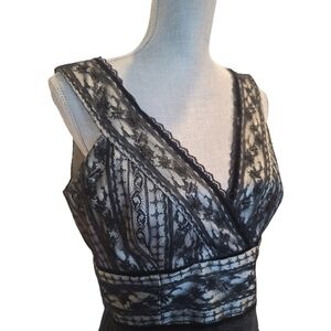 Ann Taylor Lace Tailored Fit Sleeveless Blouse Top Size 8